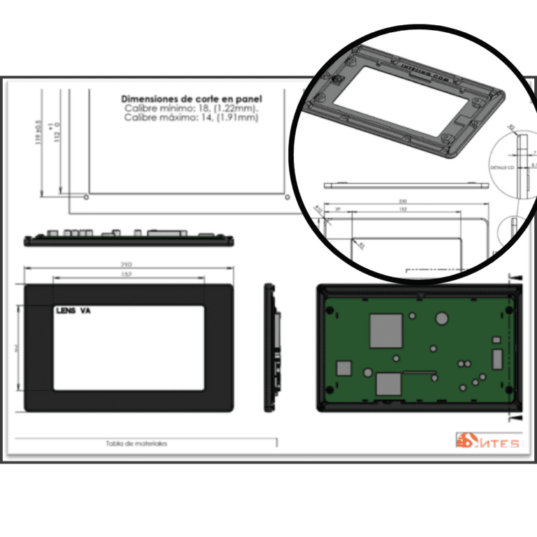 Bisel para pantalla gráfica