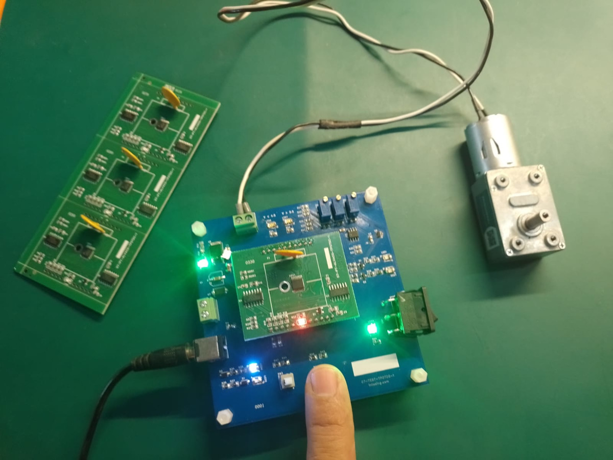 Dispositivo de prueba para manufactura